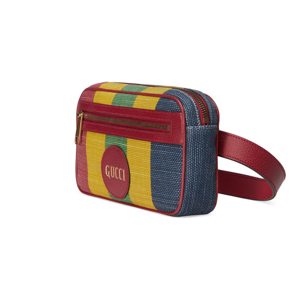 Gucci Baiadera Stripe Canvas Belt Bag