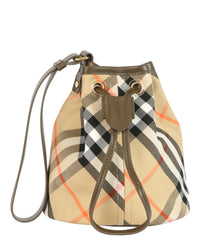 Burberry Burberry Womens Check Drawstring Pouch