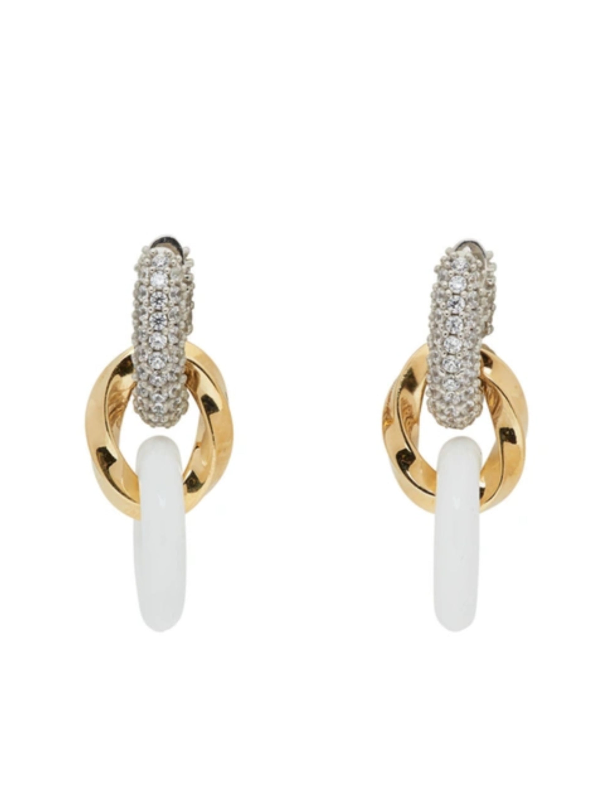 Bottega Veneta Crystal-Embellished Chain Earrings