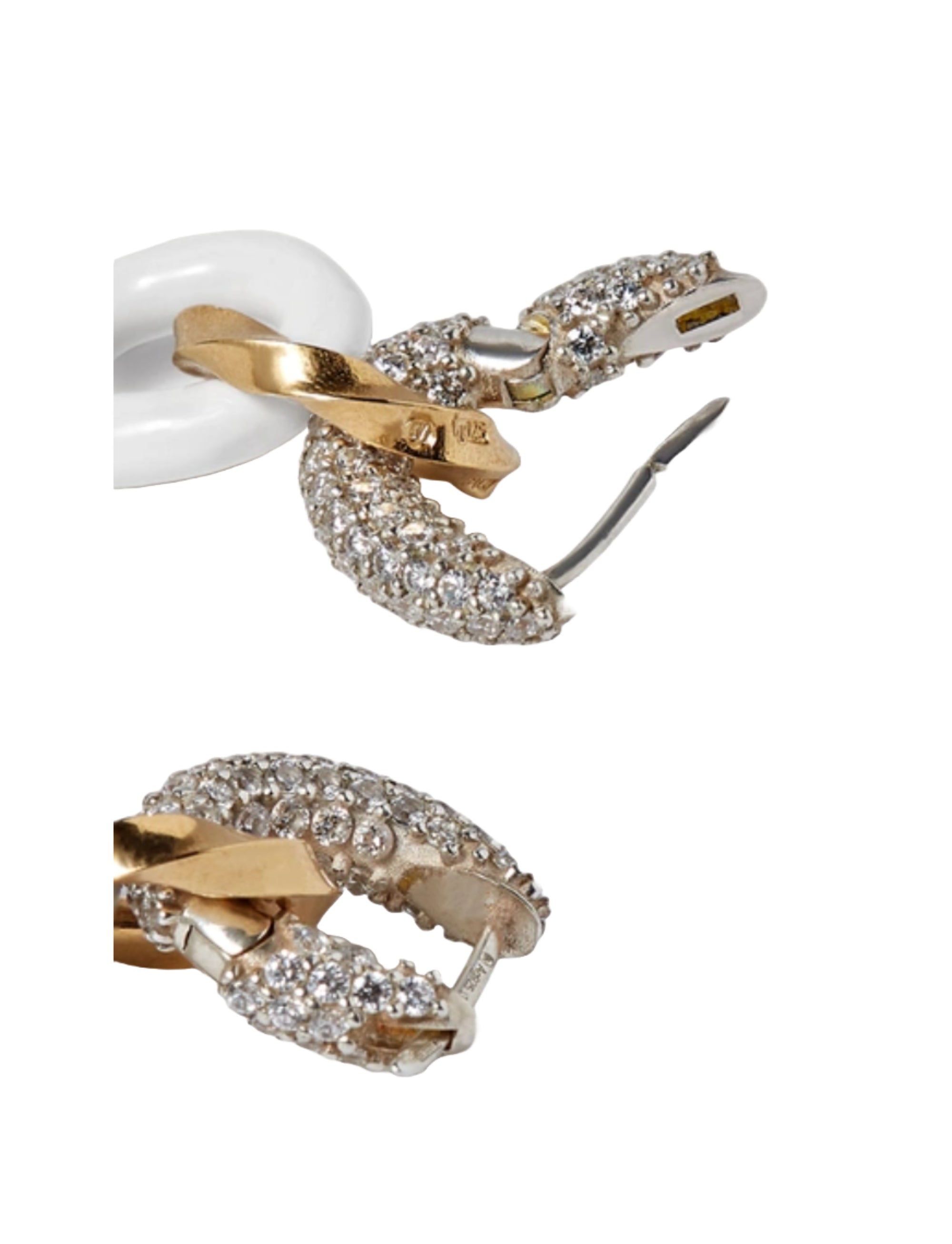 Bottega Veneta Crystal-Embellished Chain Earrings