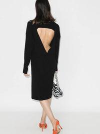 Bottega Veneta Cut-Out Knee-Length Sweater Dress