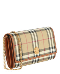 Burberry Womens Hannah Check Wallet-On-Chain