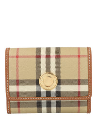 Burberry Burberry Womens Lancaster Check Trifold Wallet