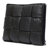 Bottega Veneta Men's Leather Padded Maxi Intrecciato Laptop Case