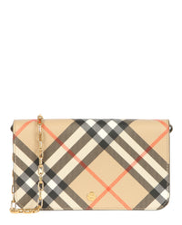 Burberry Burberry Womens LS Large Check Chain Strap Wallet