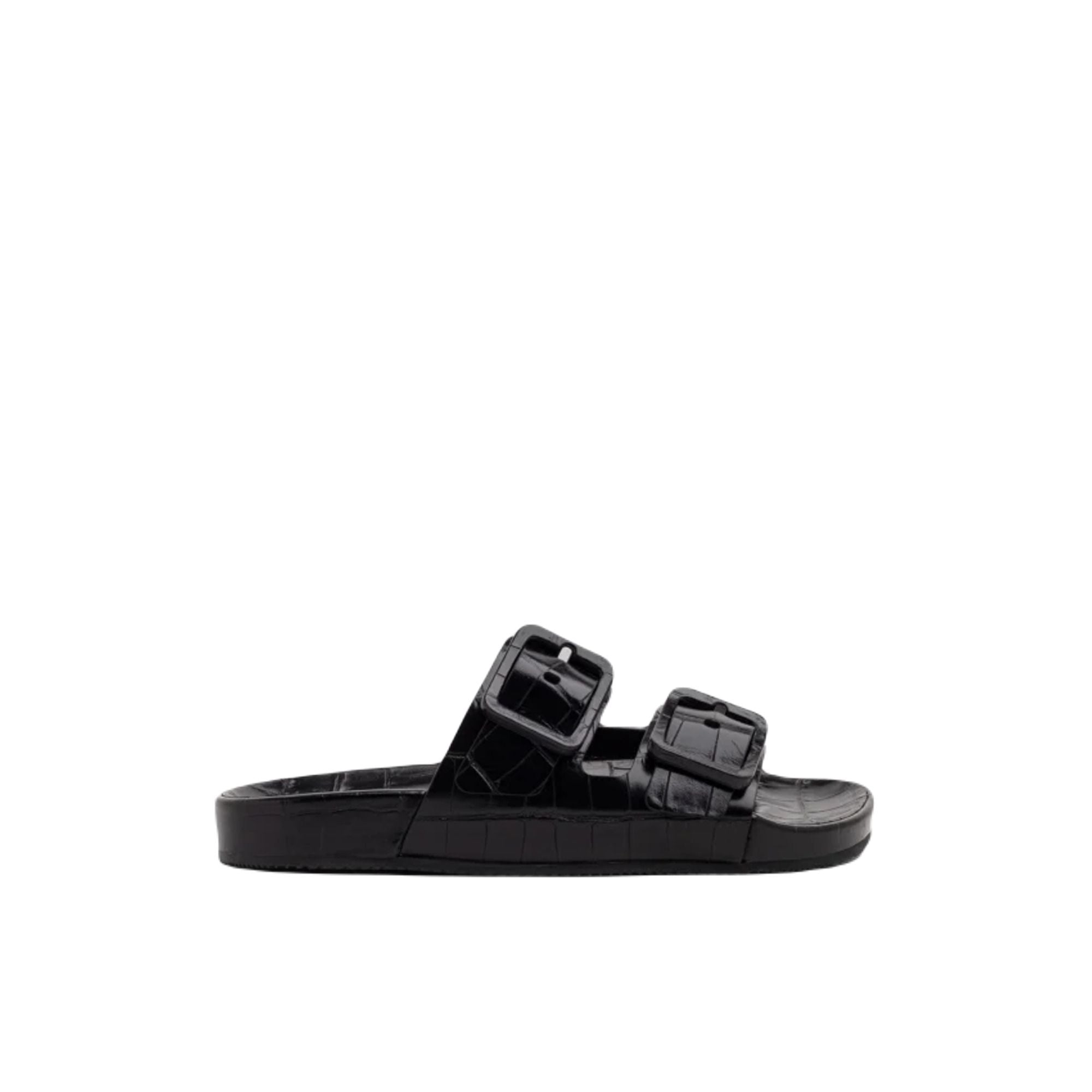 Balenciaga Mallorca Crocodile-Effect Sandals