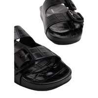 Balenciaga Mallorca Crocodile-Effect Sandals