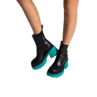 Bottega Veneta Contrast Sole Platform Ankle Boots