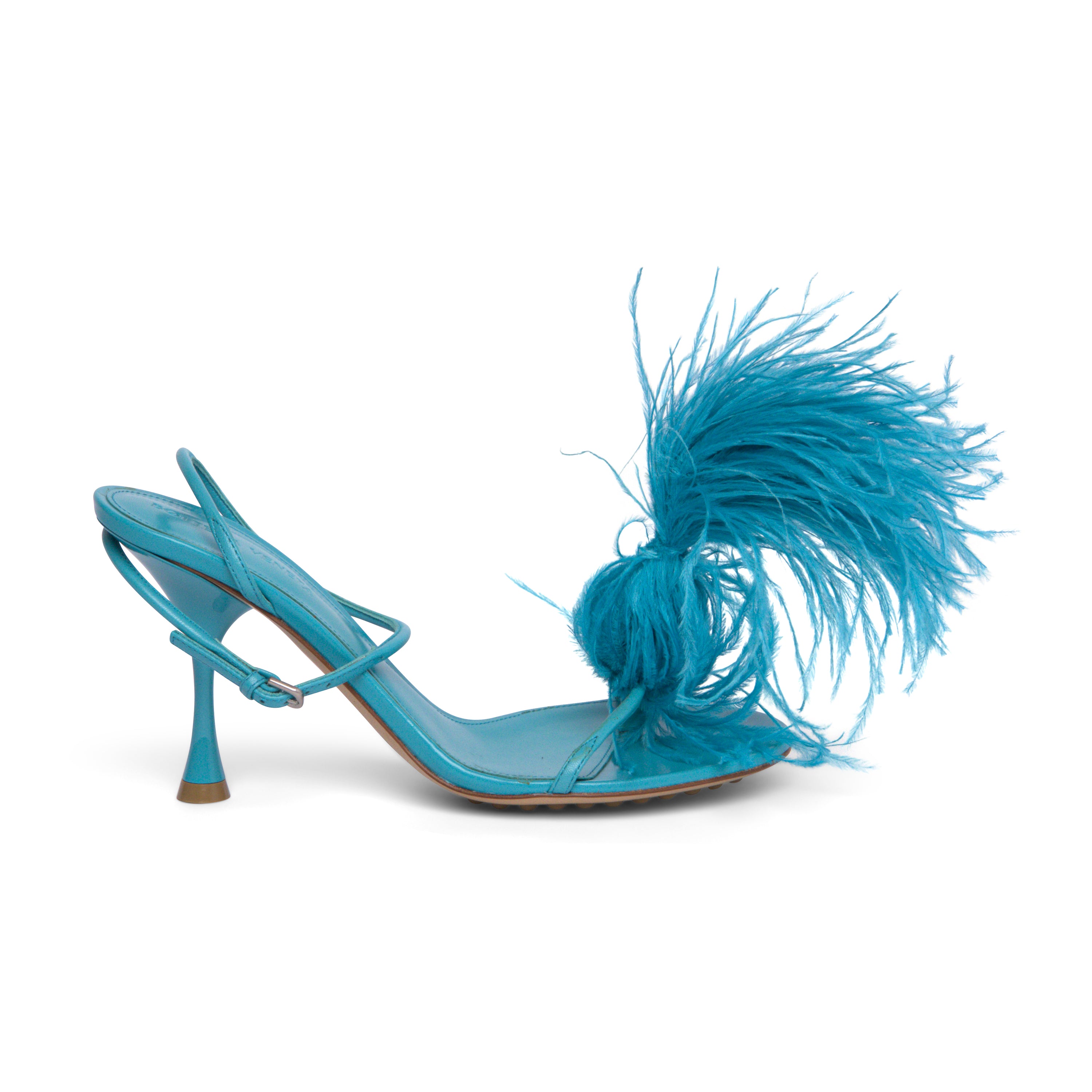 Bottega Veneta 100Mm Dot Feather-Detailed Sandals