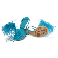 Bottega Veneta 100Mm Dot Feather-Detailed Sandals
