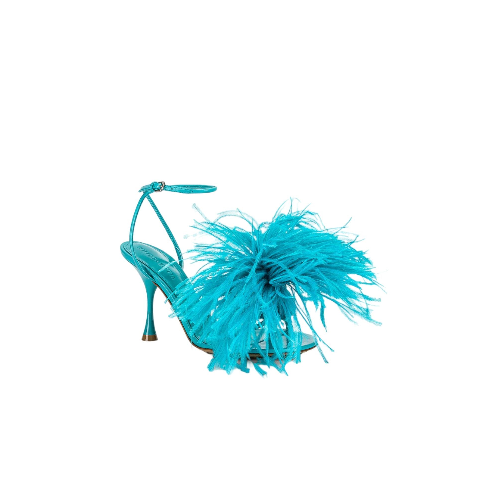 Bottega Veneta 100Mm Dot Feather-Detailed Sandals