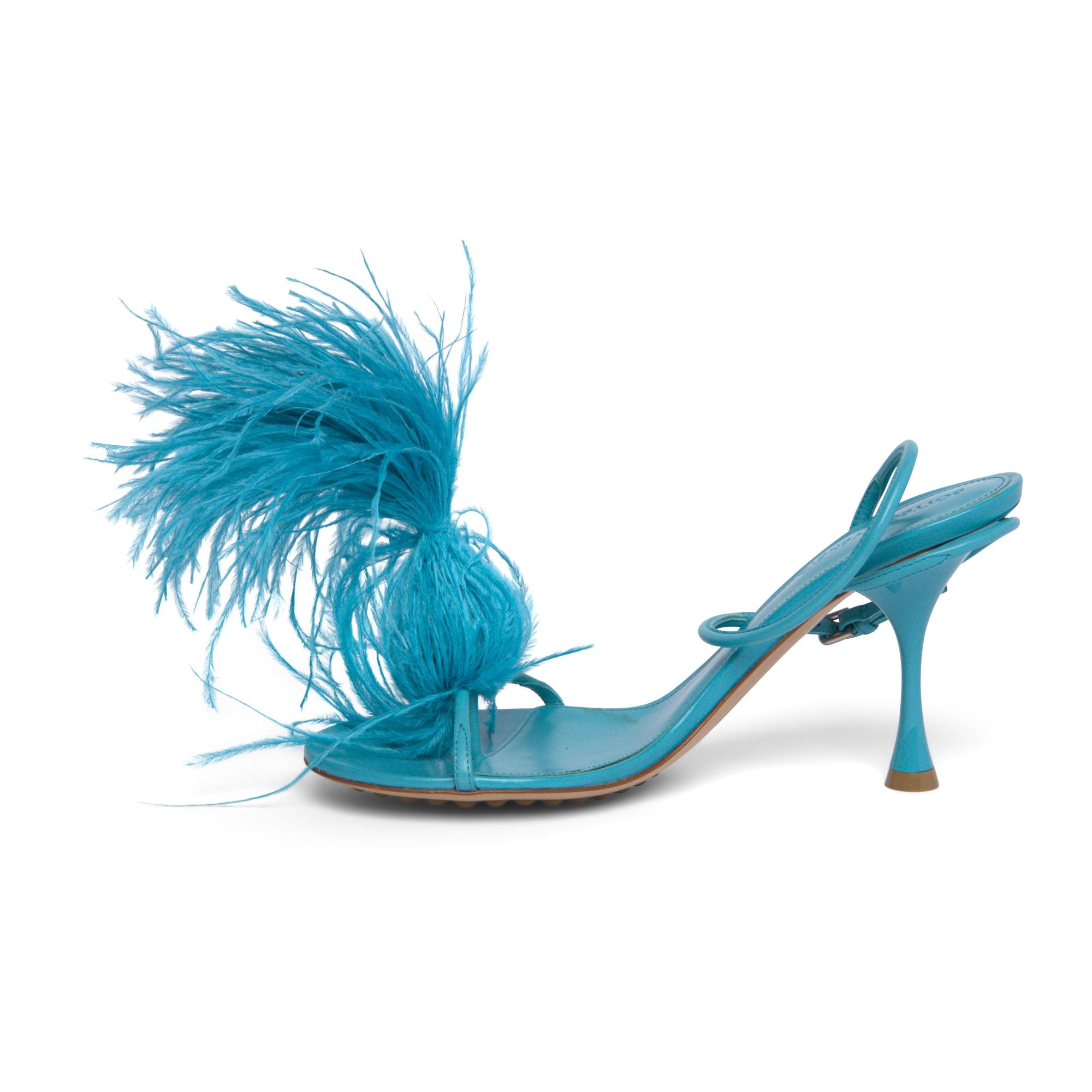 Bottega Veneta 100Mm Dot Feather-Detailed Sandals