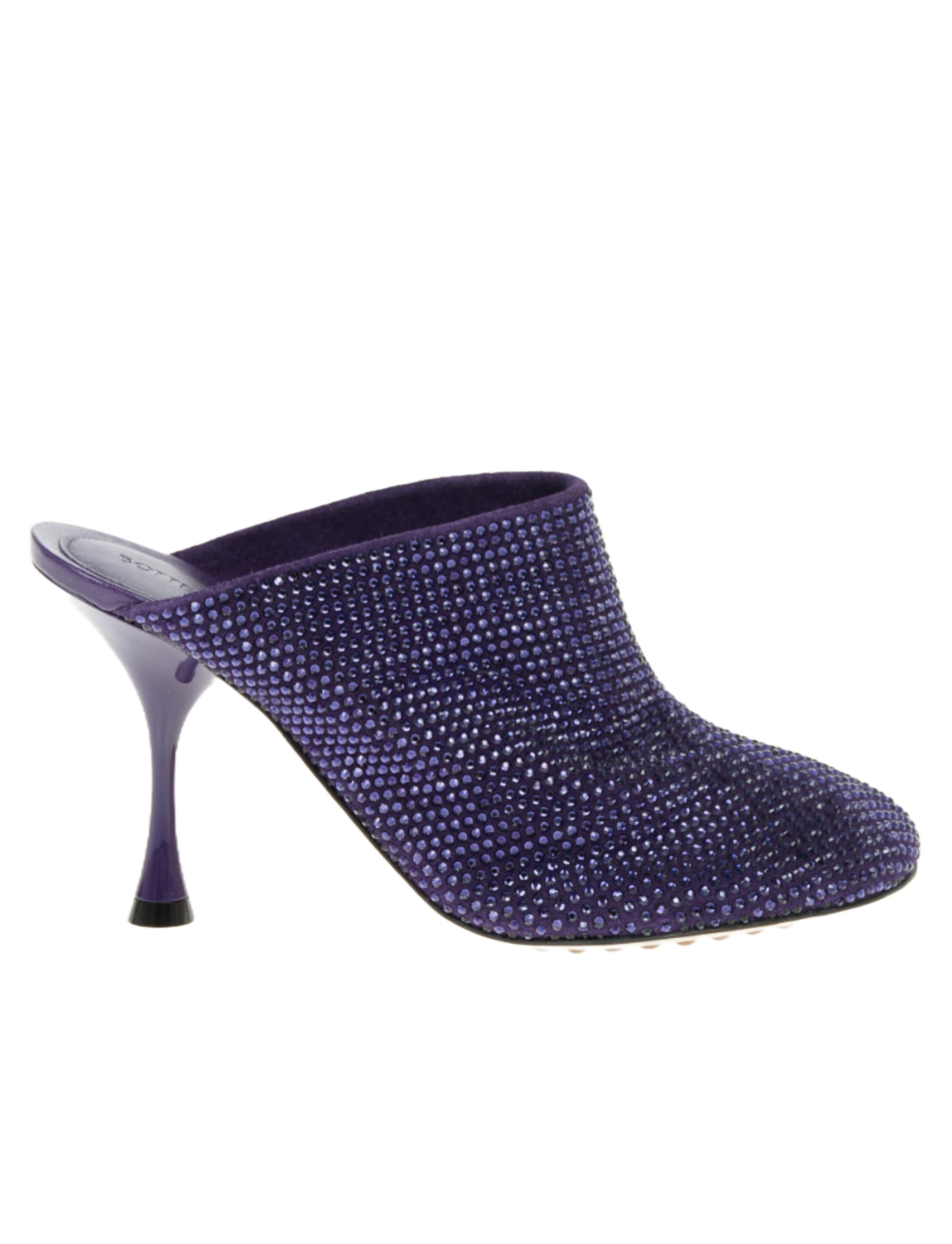 Bottega Veneta Crystal-Embellished Round-Toe Mules
