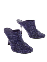 Bottega Veneta Crystal-Embellished Round-Toe Mules
