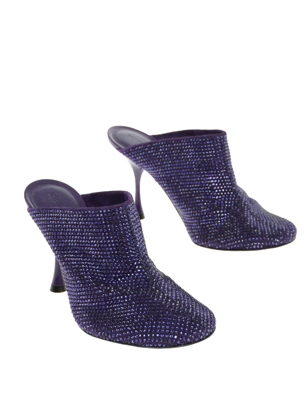Bottega Veneta Crystal-Embellished Round-Toe Mules