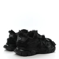Balenciaga Faux-Fur Track Sandals