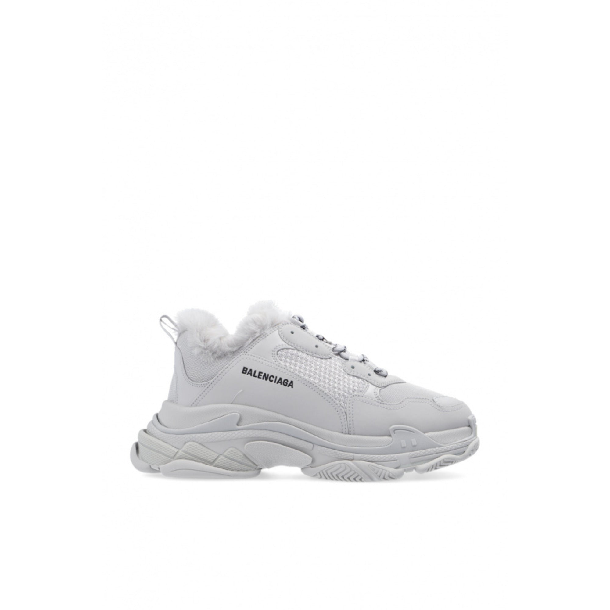 Balenciaga Triple S Fur Sneakers