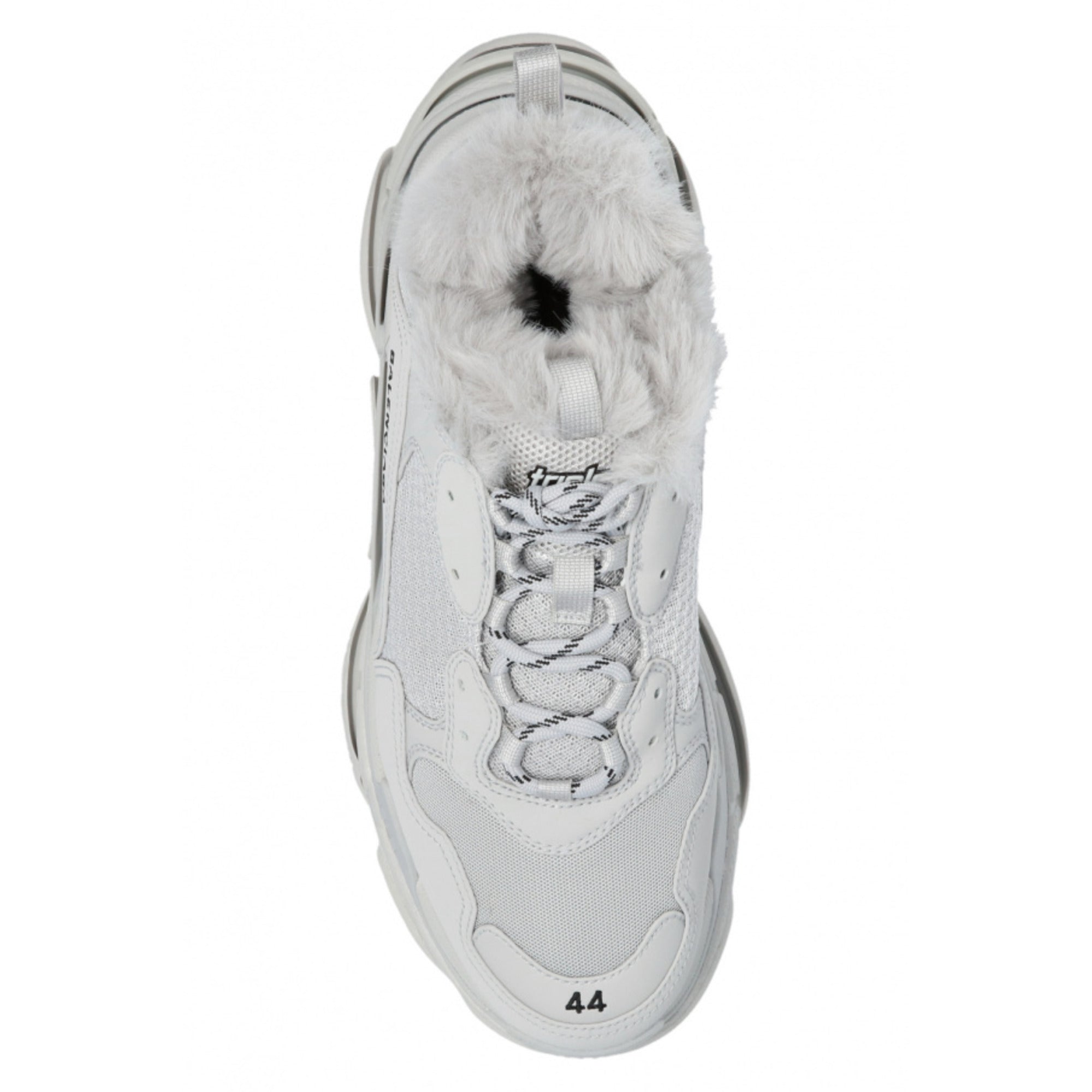 Balenciaga Triple S Fur Sneakers