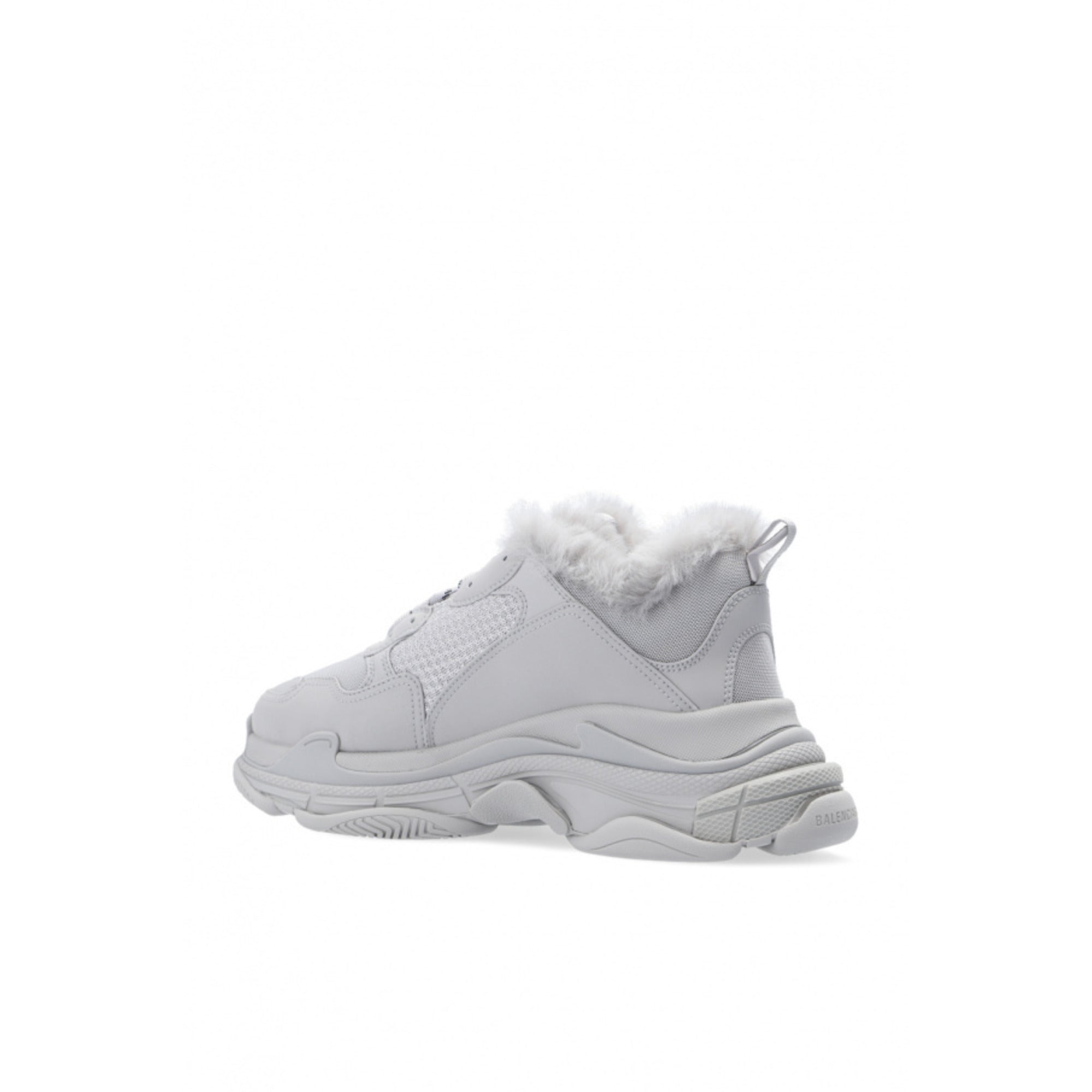 Balenciaga Triple S Fur Sneakers