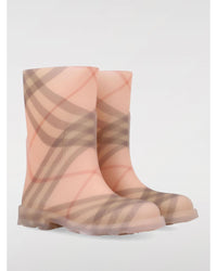 Burberry Check Print Rain Boots Kids Footwear Pink Shoes
