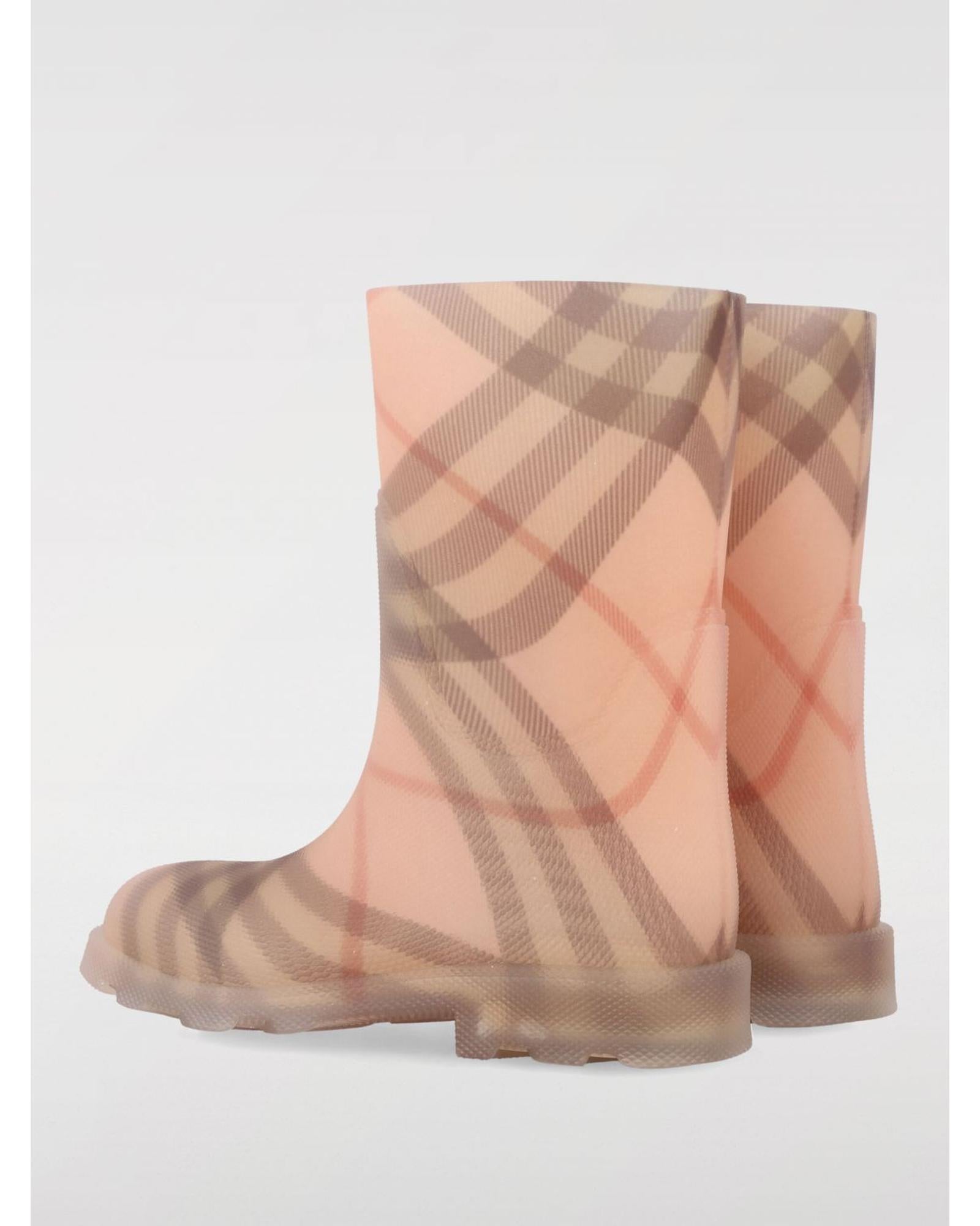 Burberry Check Print Rain Boots Kids Footwear Pink Shoes