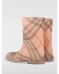 Burberry Check Print Rain Boots Kids Footwear Pink Shoes