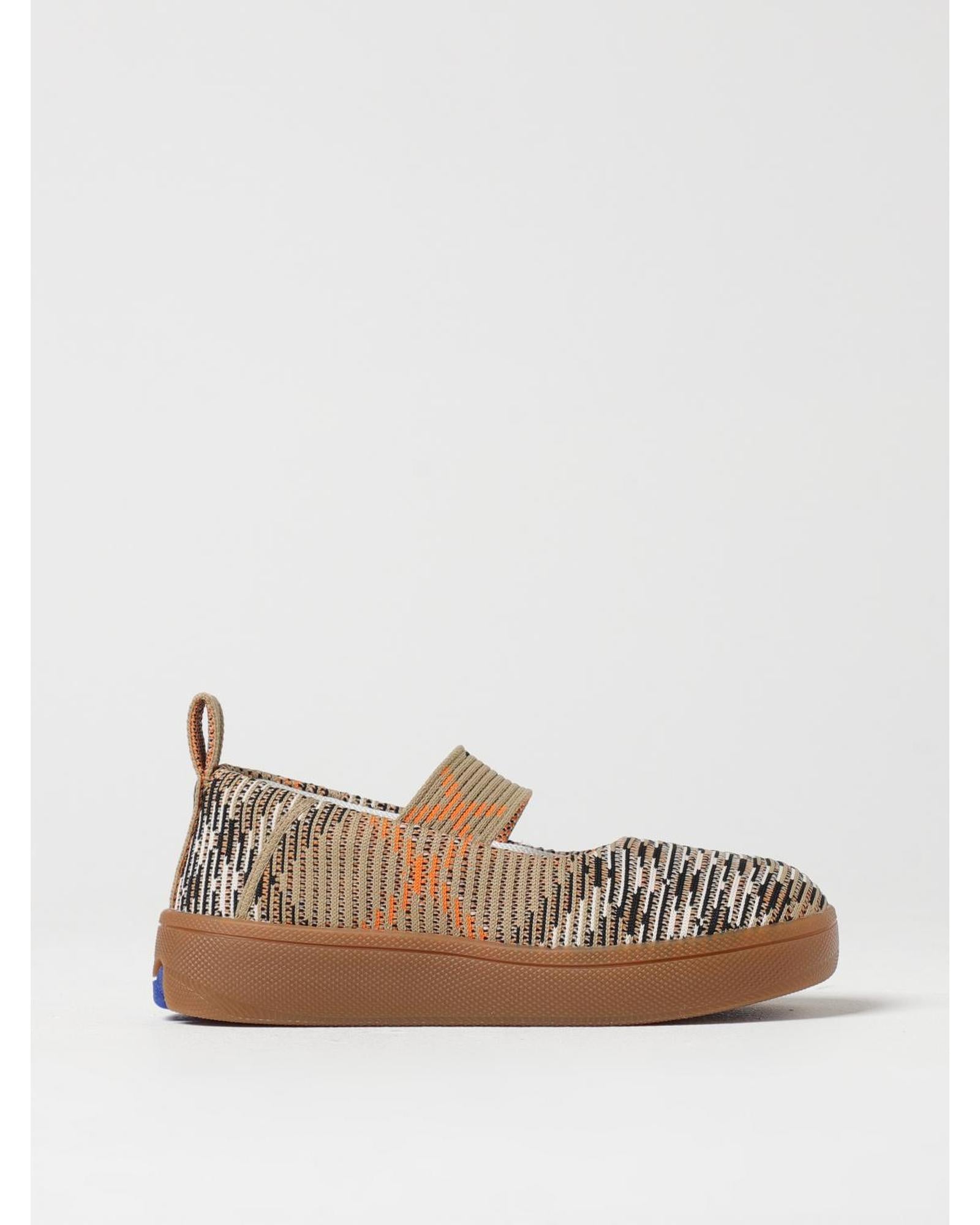 Burberry Tessa Knit Mary Jane Shoes Kids Beige