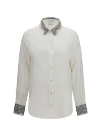 Alexander Mcqueen Women Floral Lace Detail Shirt