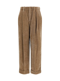 Brunello Cucinelli Women Elasticated Viscose And Cashmere Pants
