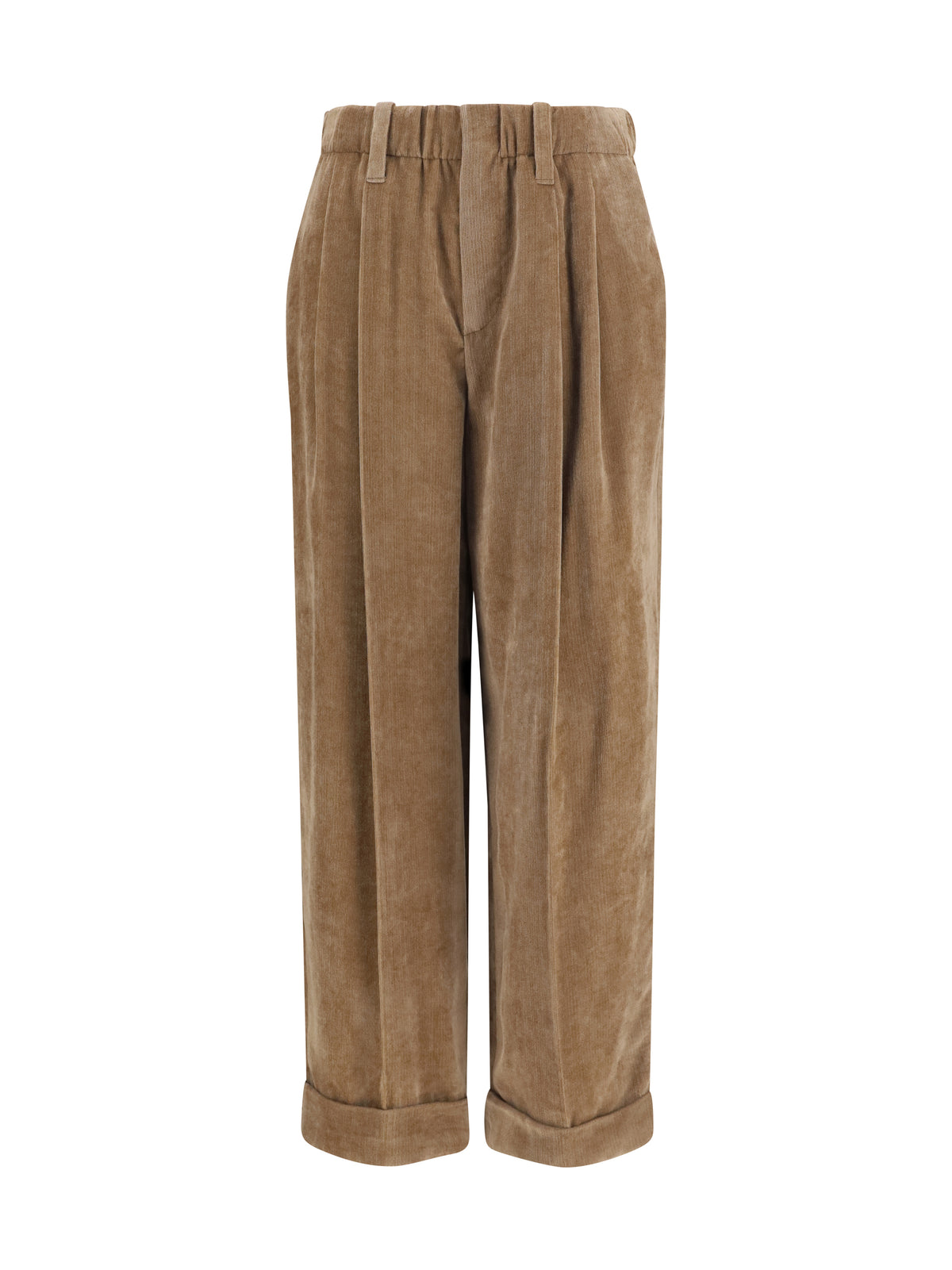 Brunello Cucinelli Women Elasticated Viscose And Cashmere Pants