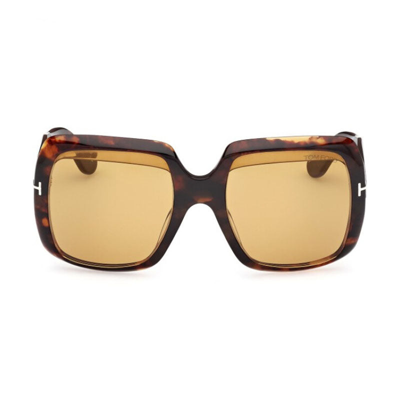 Tom Ford Sunglasses Square Full Rim, Dark Havana Frame and Brown Lens FT119452E