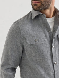 Brunello Cucinelli Men Virgin Wool Flannel Overshirt