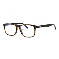 Tom Ford Eyeglasses Rectangle Full Rim, Dark Havana Frame and Clear/Blue-Light Block Lenses Lens FT5752-F-B052