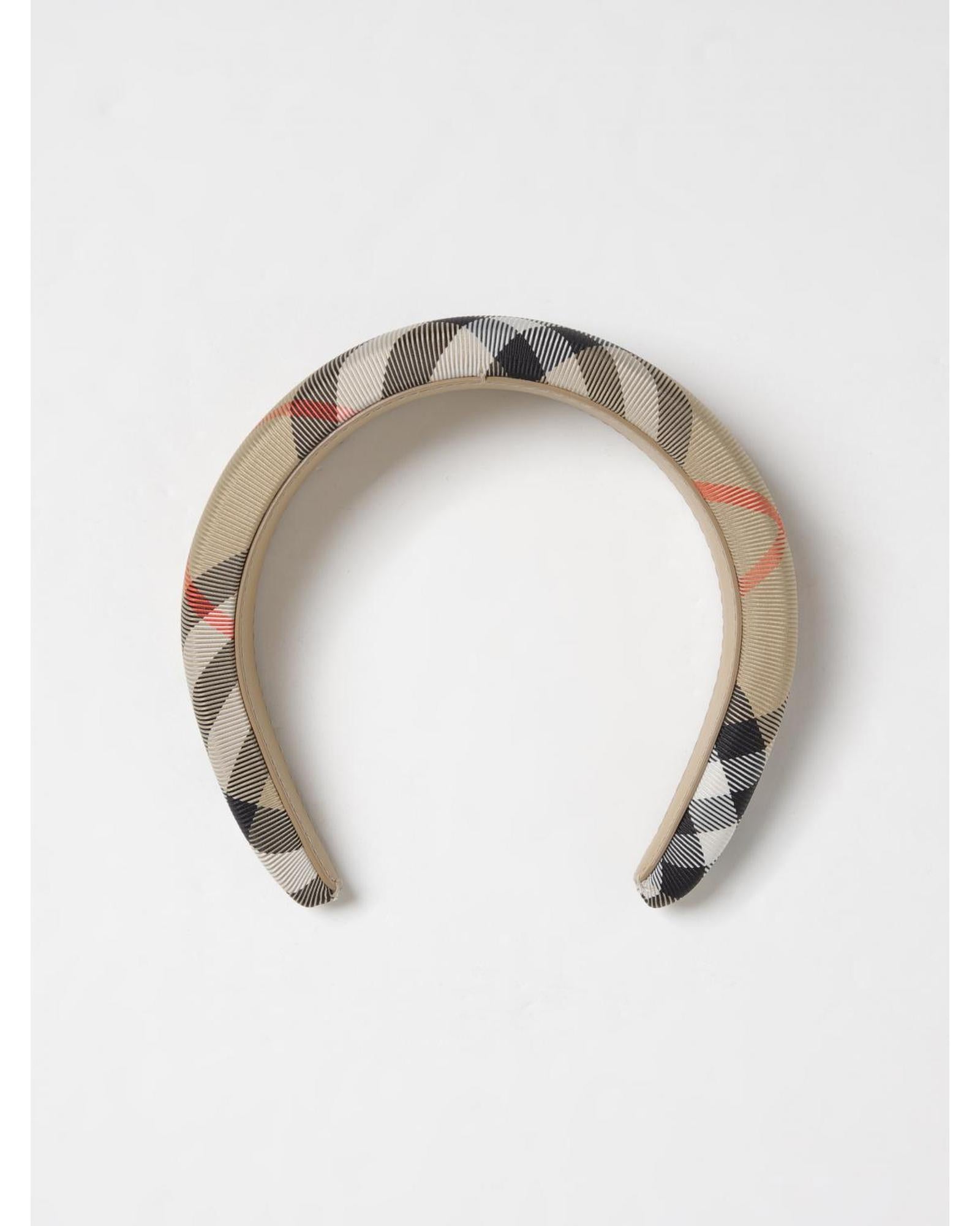 Burberry Check Headband Hair Accessory Kids Beige Hairbands