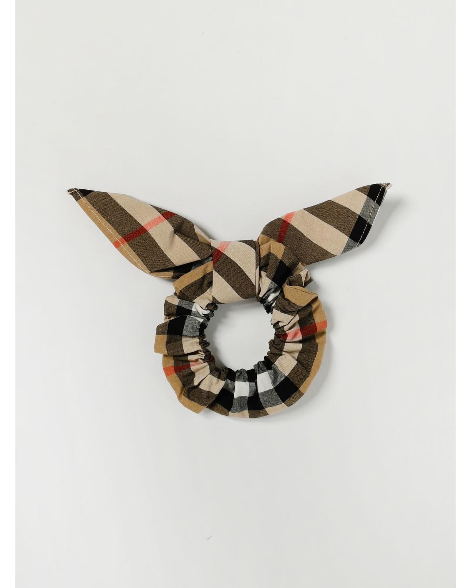 Burberry Plaid Hair Tie Kids Beige Hair Clips