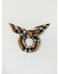 Burberry Plaid Hair Tie Kids Beige Hair Clips