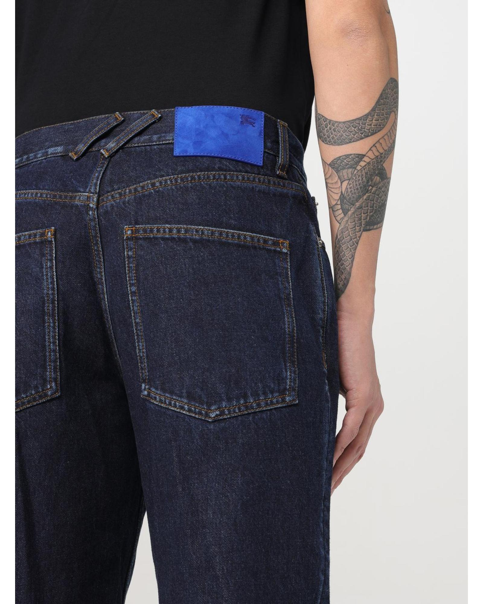 Burberry Straight Leg Jeans Men Blue