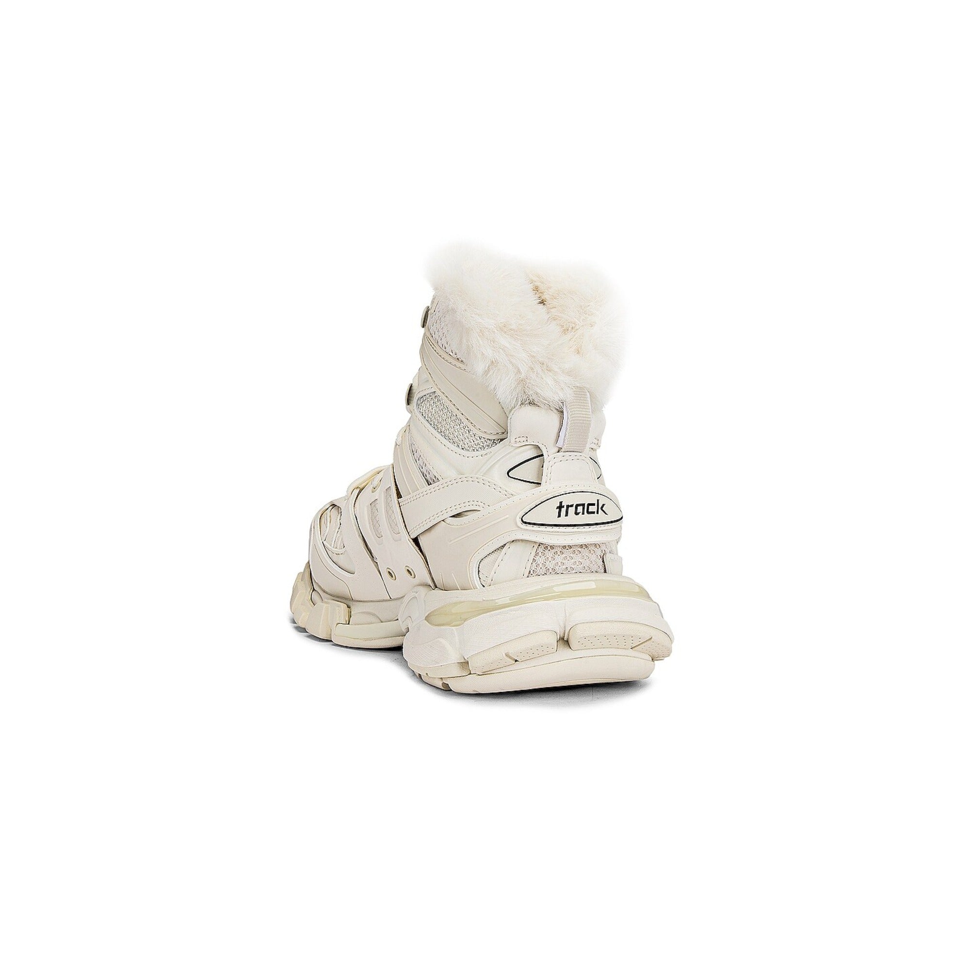 Balenciaga Track Hike Fur-Fur Sneaker Boots