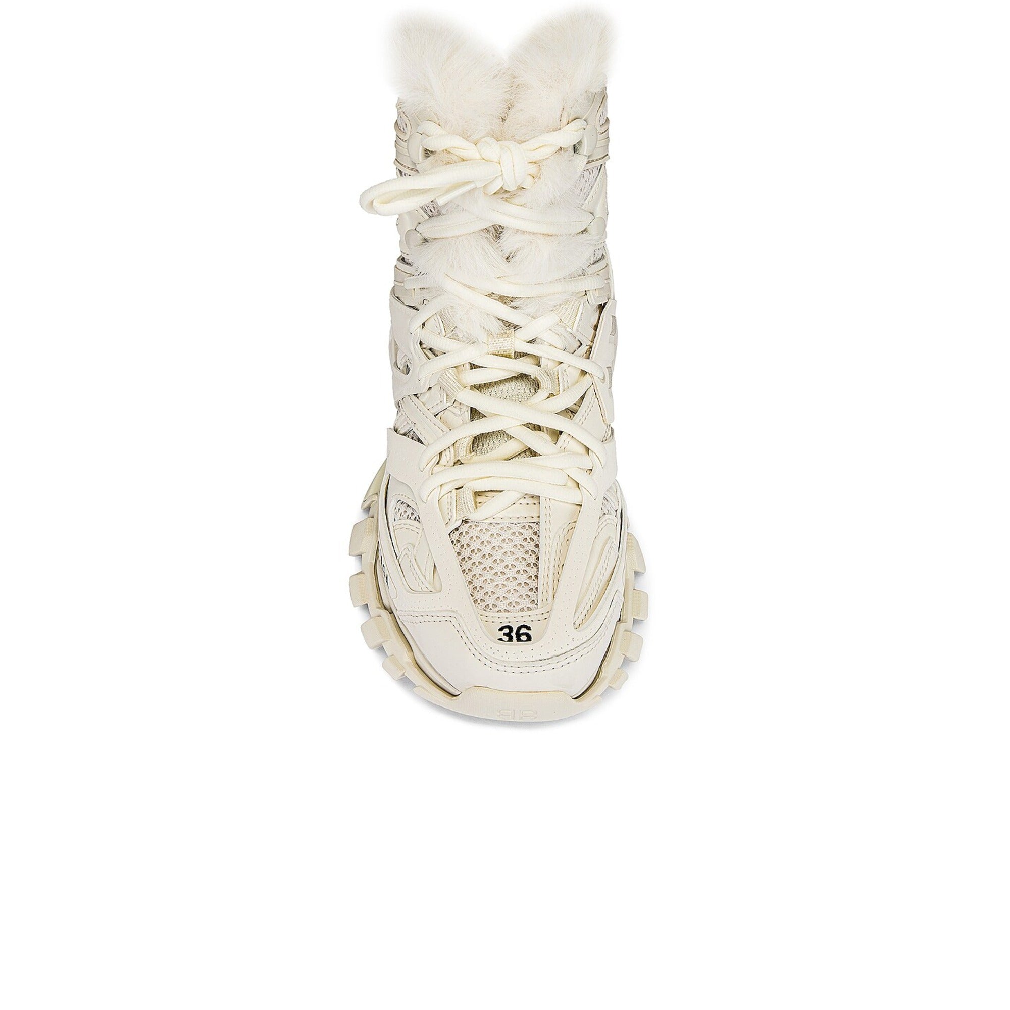 Balenciaga Track Hike Fur-Fur Sneaker Boots