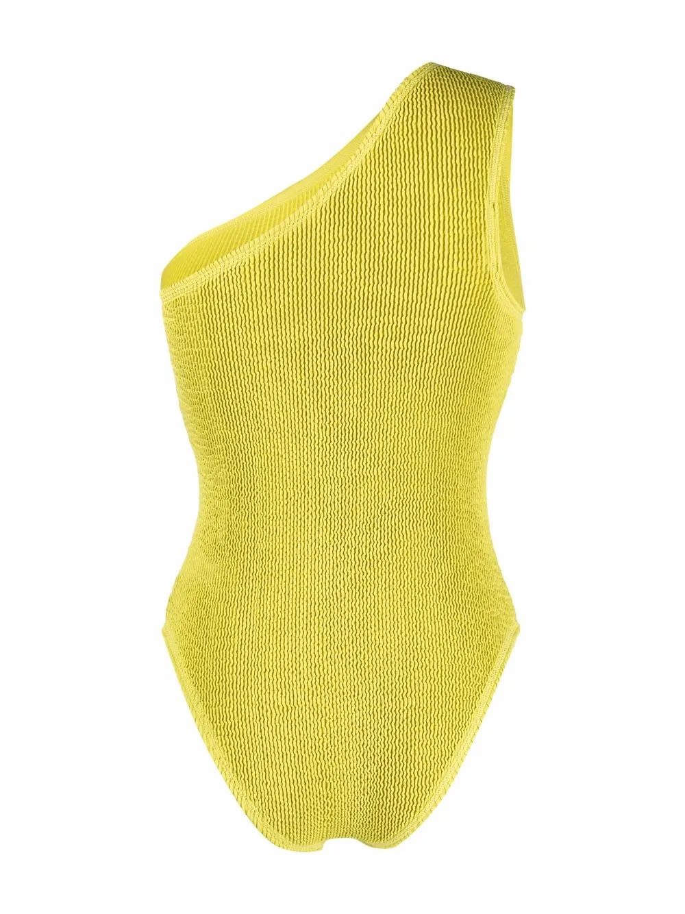 Bottega Veneta Plissé One-Shoulder Swimsuit