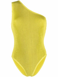 Bottega Veneta Plissé One-Shoulder Swimsuit