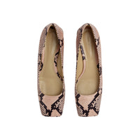 Bottega Veneta Tower Python-Print Ballerina Shoes