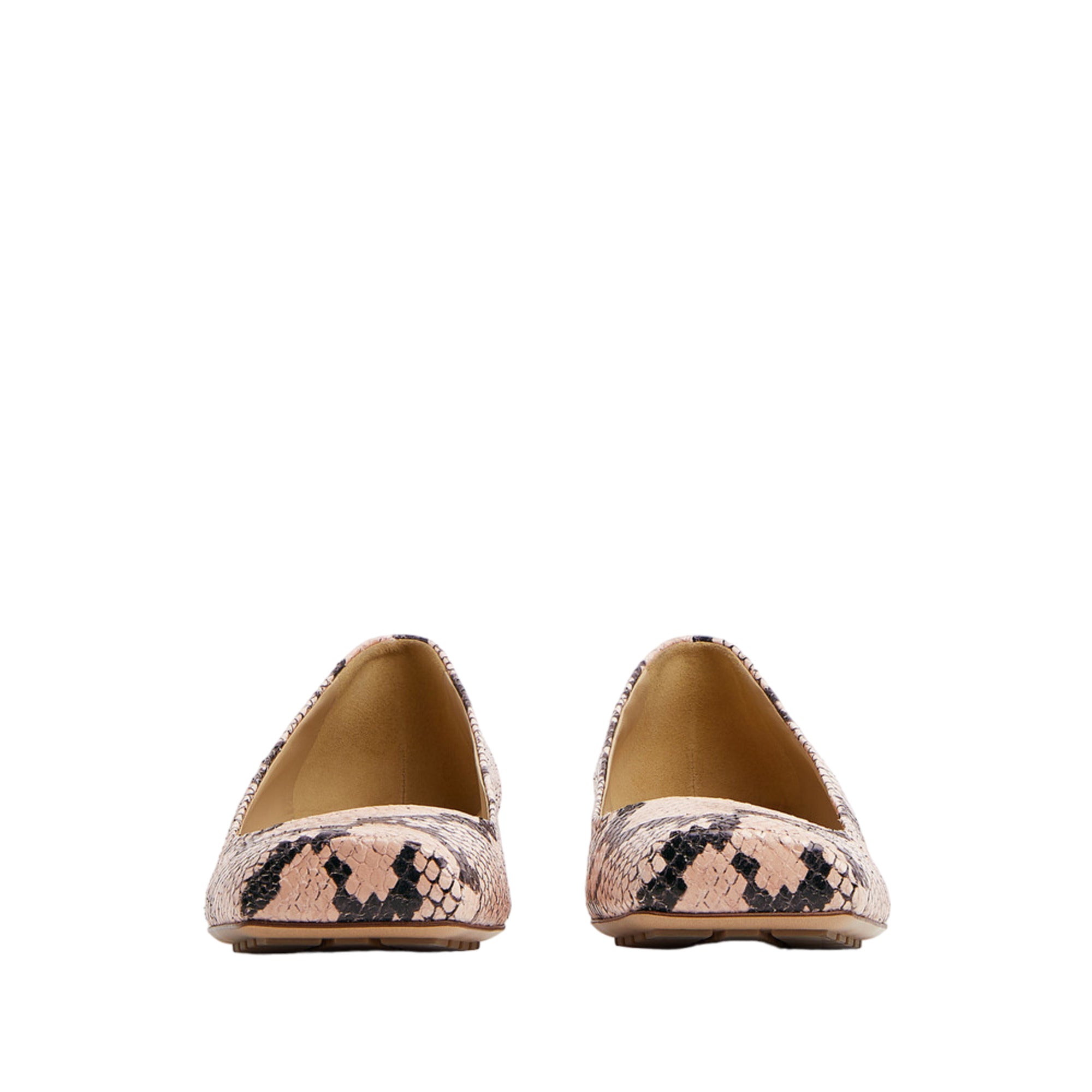 Bottega Veneta Tower Python-Print Ballerina Shoes