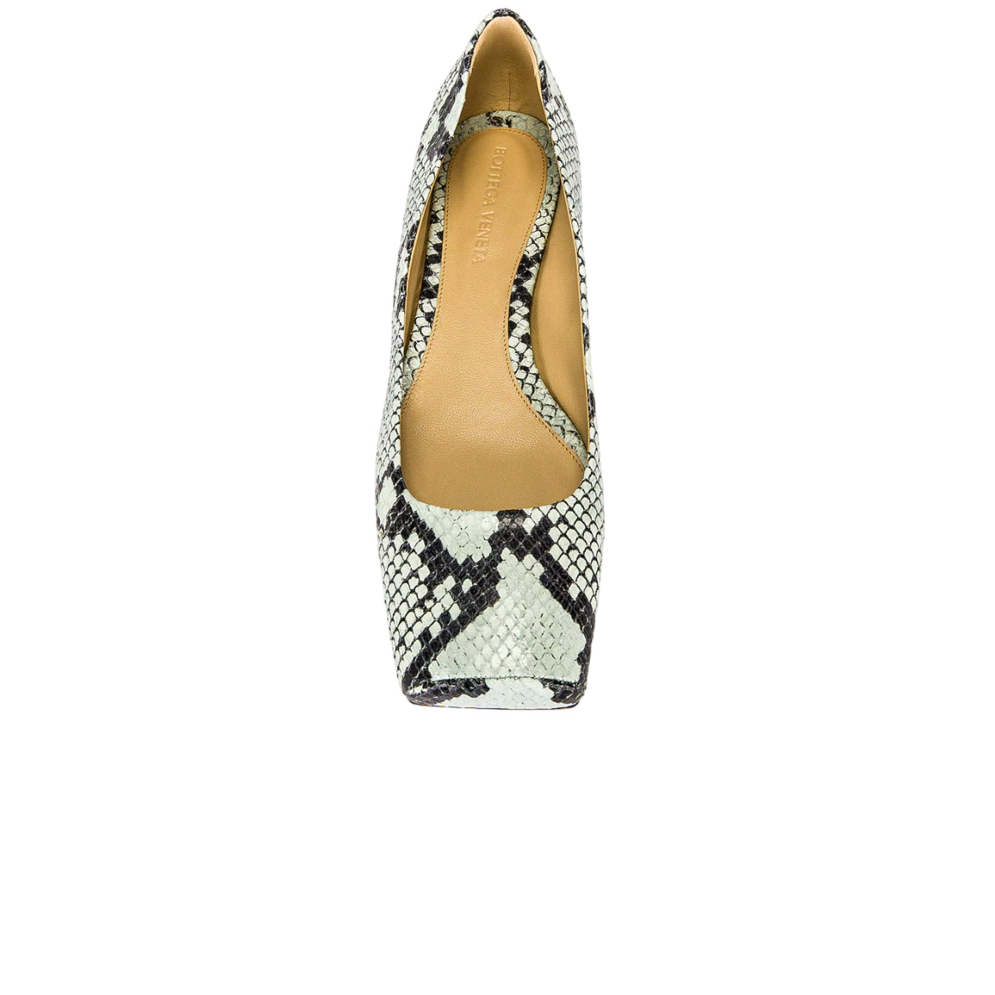 Bottega Veneta Tower Python-Print Ballerina Shoes