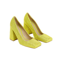 Bottega Veneta Gem-Embellished Square-Toe Pumps