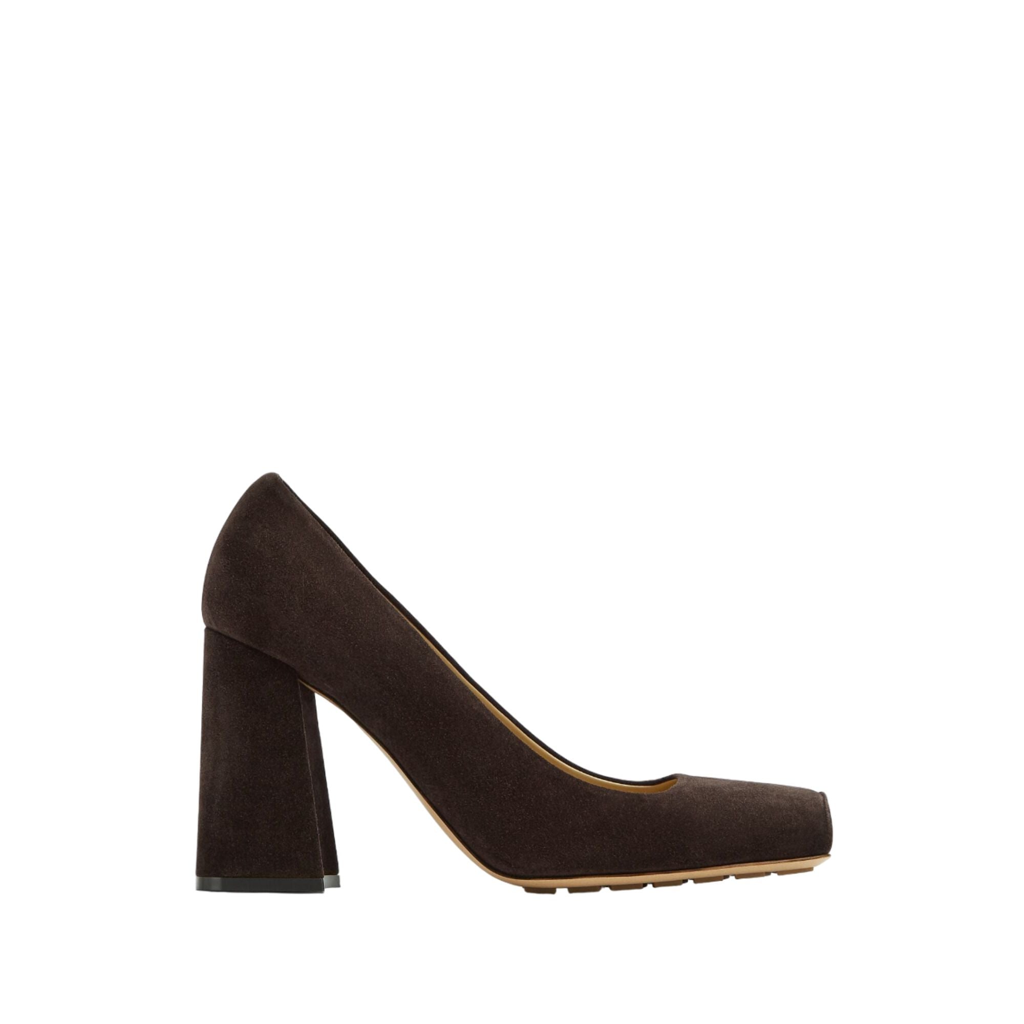 Bottega Veneta Square-Toe Block-Heel Pumps