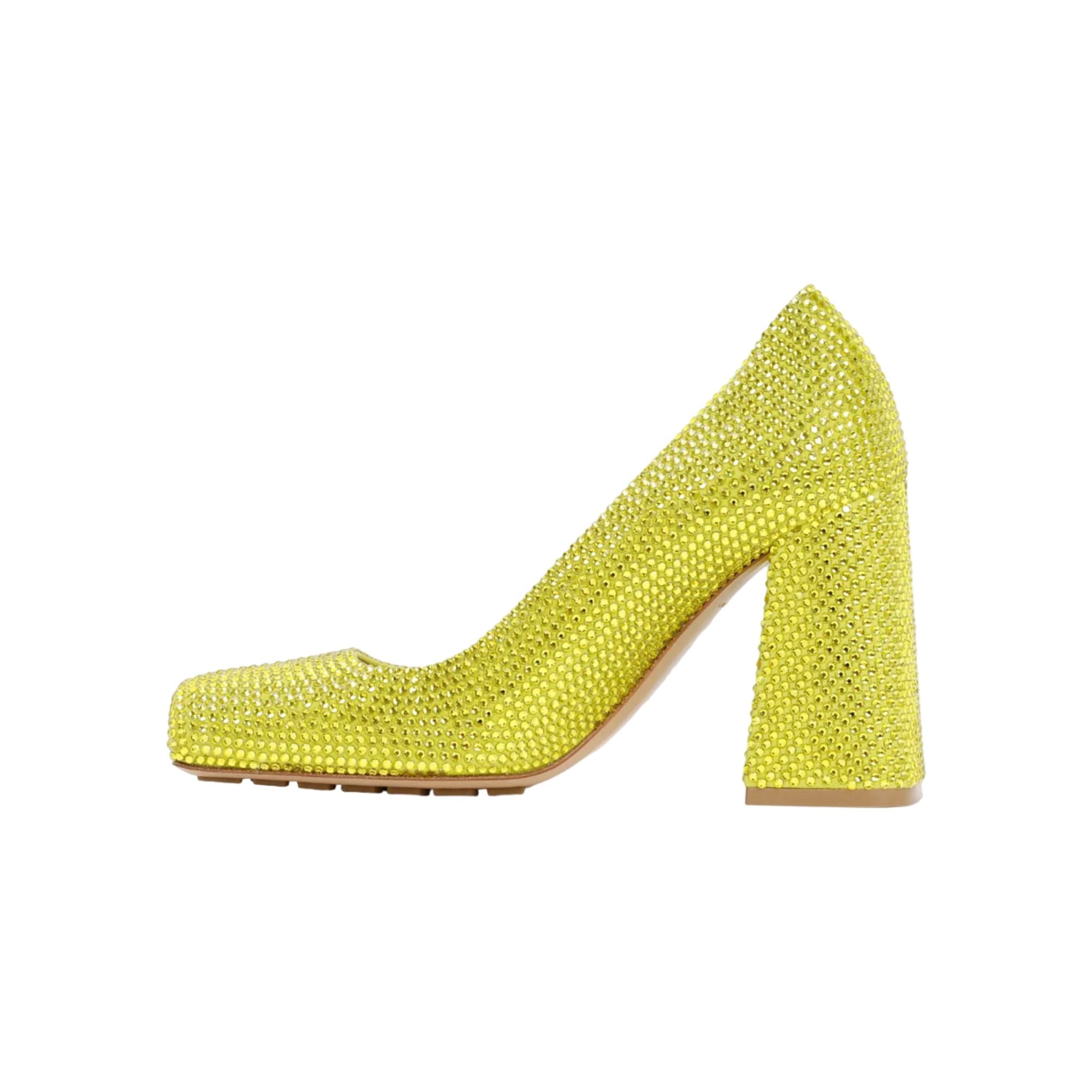 Bottega Veneta Gem-Embellished Square-Toe Pumps