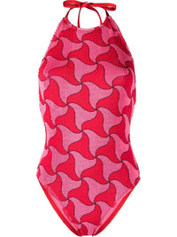 Bottega Veneta Crinkle Ghost Halterneck Swimsuit