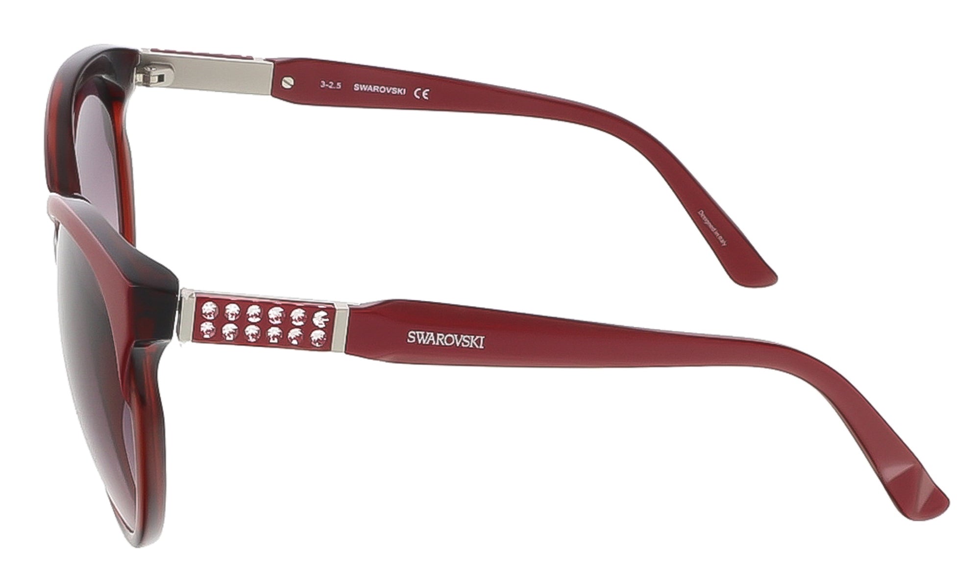 Swarovski Shaded Burgundy/Pearl Burgundy Round SK0081/S 71T Sunglasses