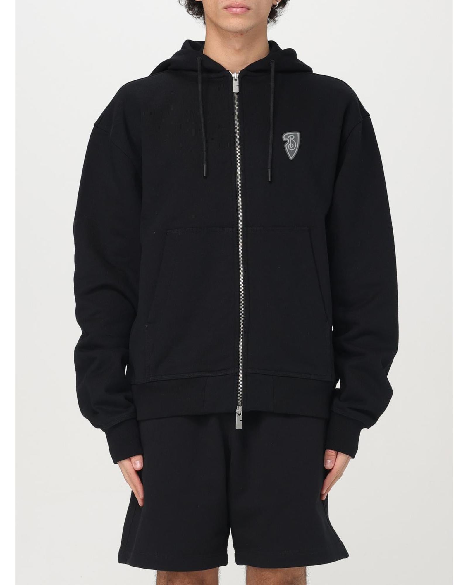 Burberry ZipUp Hoodie Sweatshirt Men Black Sweatshirts & Hoodies
